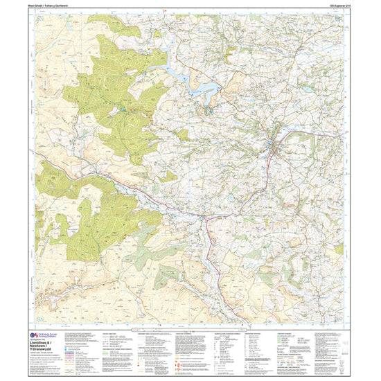 Explorer Active 214 Llanidloes & Newton Map With Digital Version