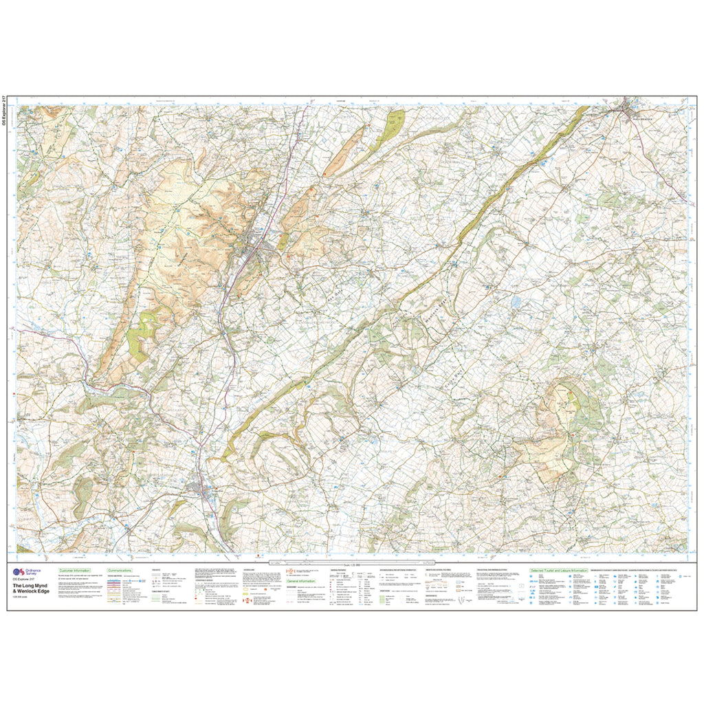 Explorer Active 217 The Long Mynd & Wenlock Edge Map With Digital Version