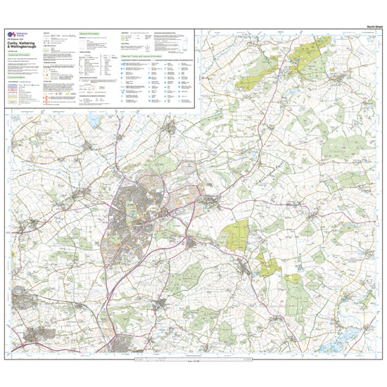 Explorer Active 224 Corby, Kettering & Wellingborough Map With Digital Version
