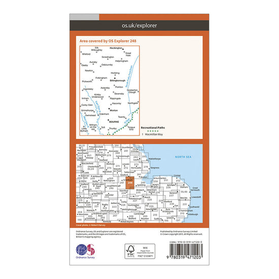 Explorer Active 248 Bourne & Heckington Map With Digital Version