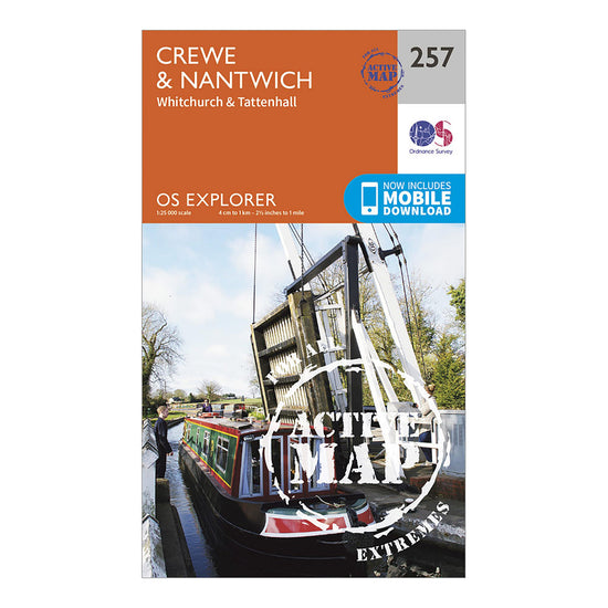 Explorer Active 257 Crewe & Nantwich Map with Digital Version