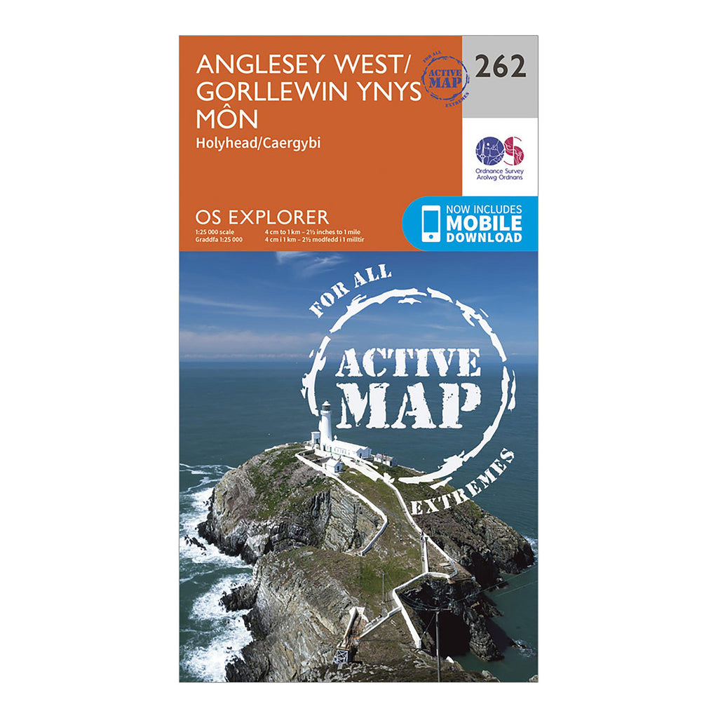 Explorer Active 262 Anglesey West Map With Digital Version