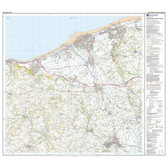 Explorer Active 264 Vale of Clwyd, Rhyl, Denbigh & Ruthin Map With Digital Version