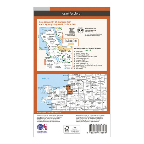 Explorer Active 266 Wirral & Chester Map With Digital Version