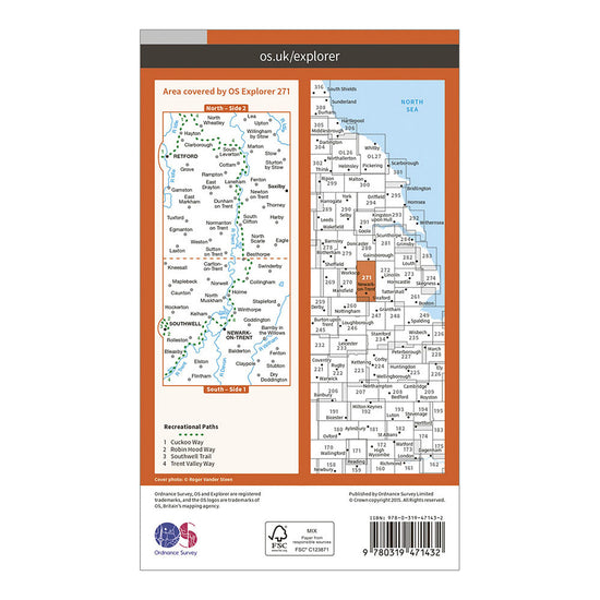 Explorer Active 271 Newark-on-Trent Map With Digital Version