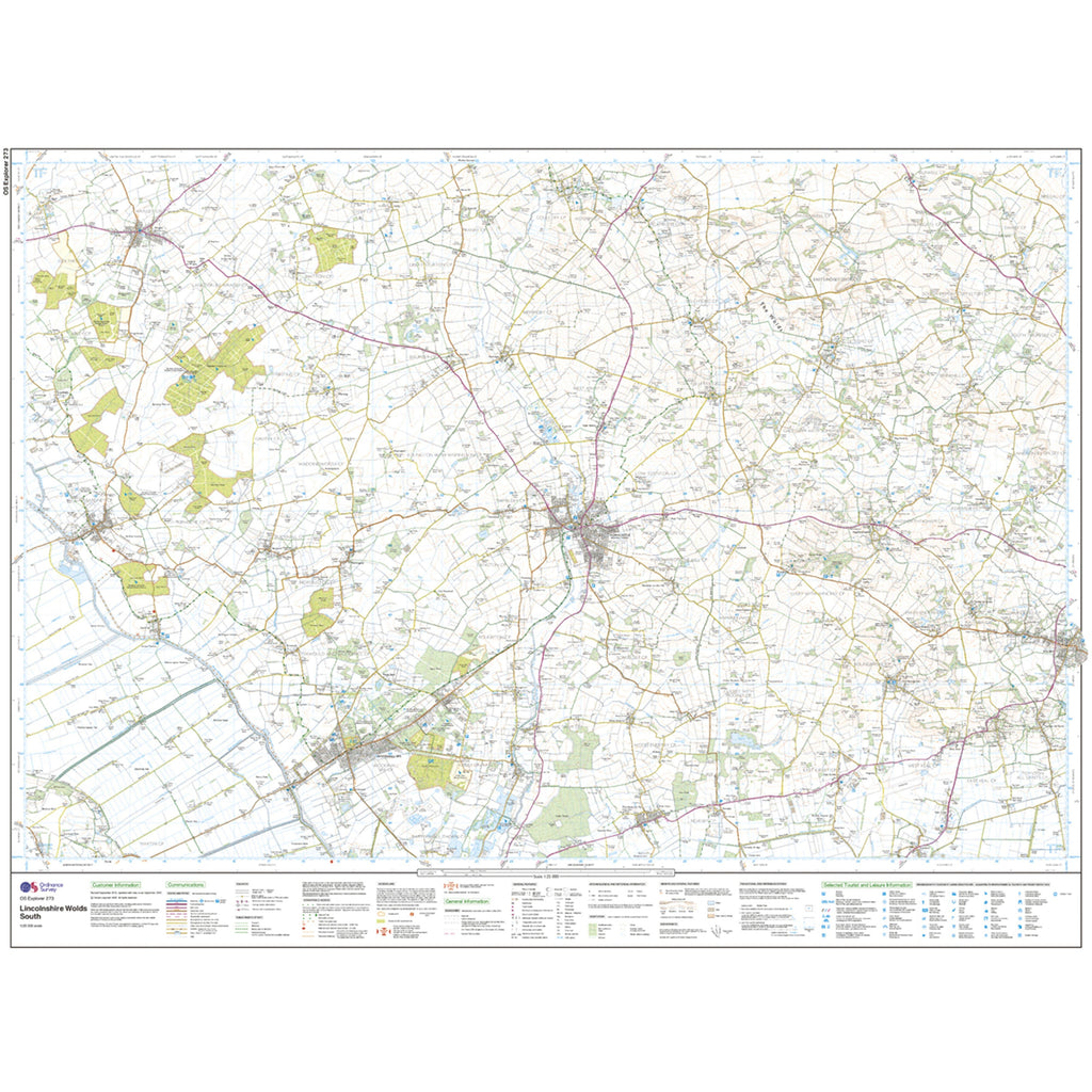 Explorer Active 273 Lincolnshire Wolds South Map With Digital Version