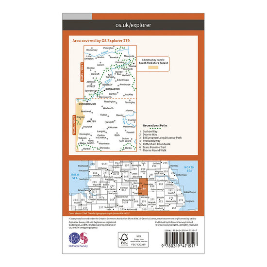 Explorer Active 279 Doncaster Map With Digital Version