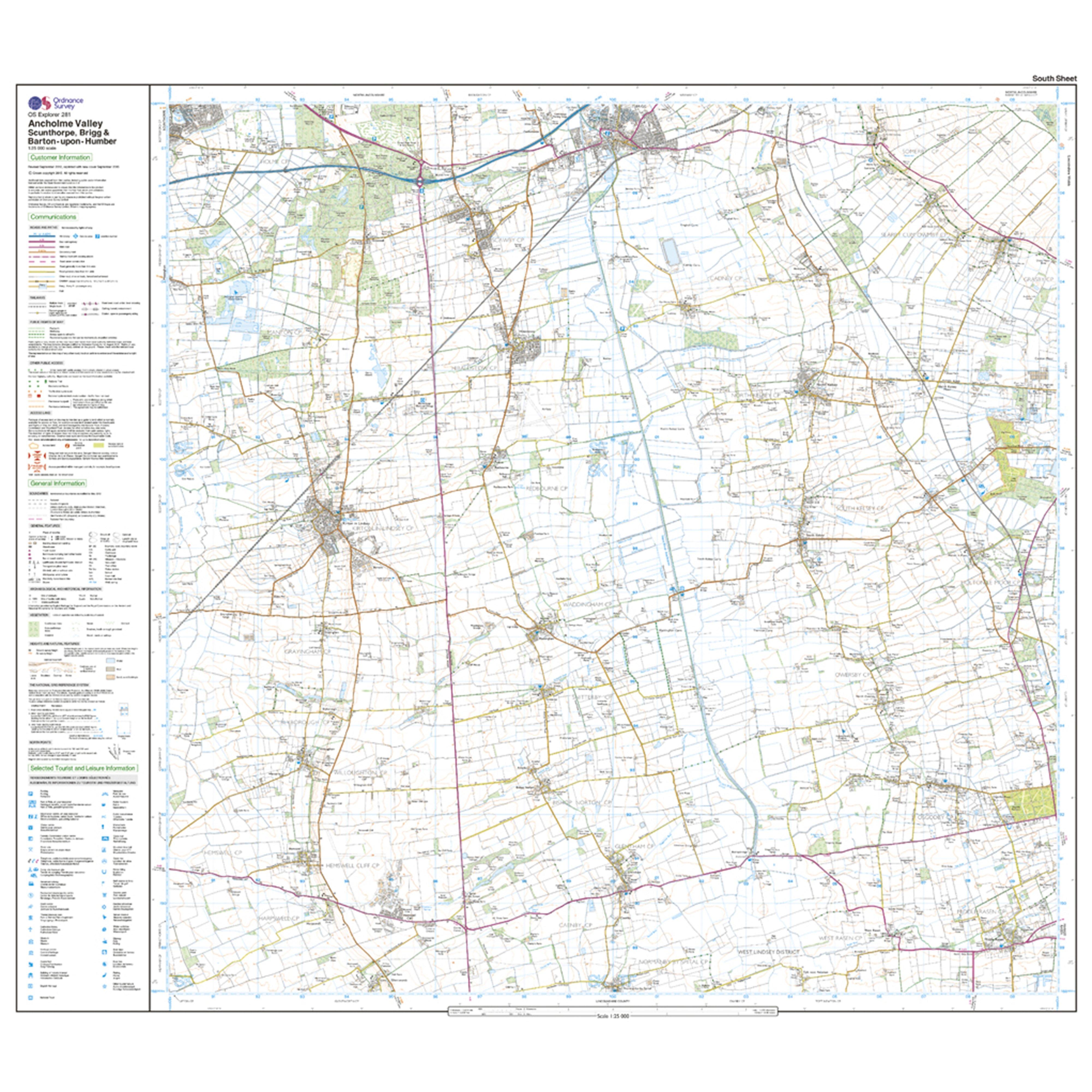 Explorer Active 281 Ancholme Valley Map With Digital Version