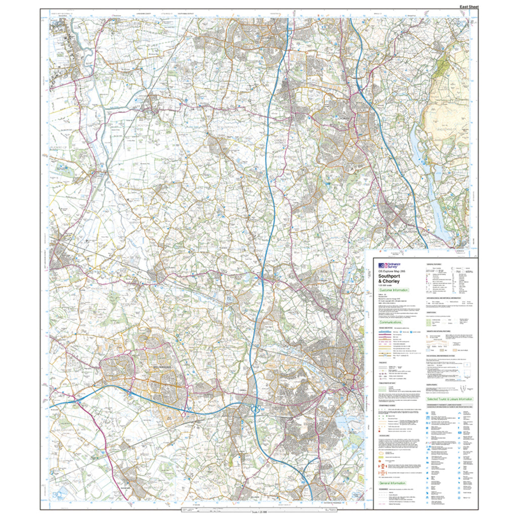 Explorer Active 285 Southport & Chorley Map With Digital Version