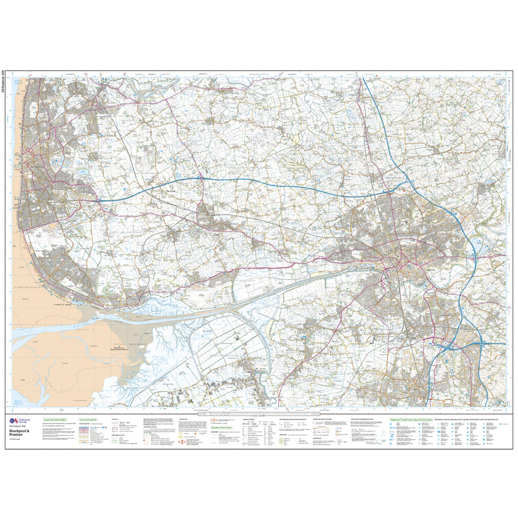 Explorer Active 286 Blackpool & Preston Map With Digital Version
