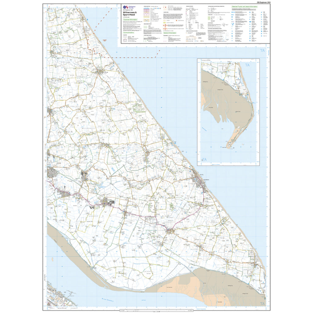 Explorer Active 292 Withernsea & Spurn Head Map With Digital Version
