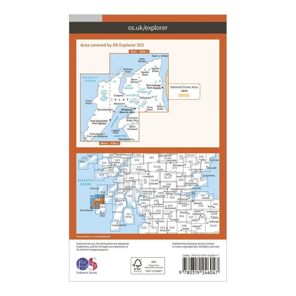 Explorer 353 Islay North Map With Digital Version