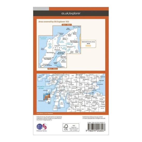 Explorer 353 Islay North Map With Digital Version