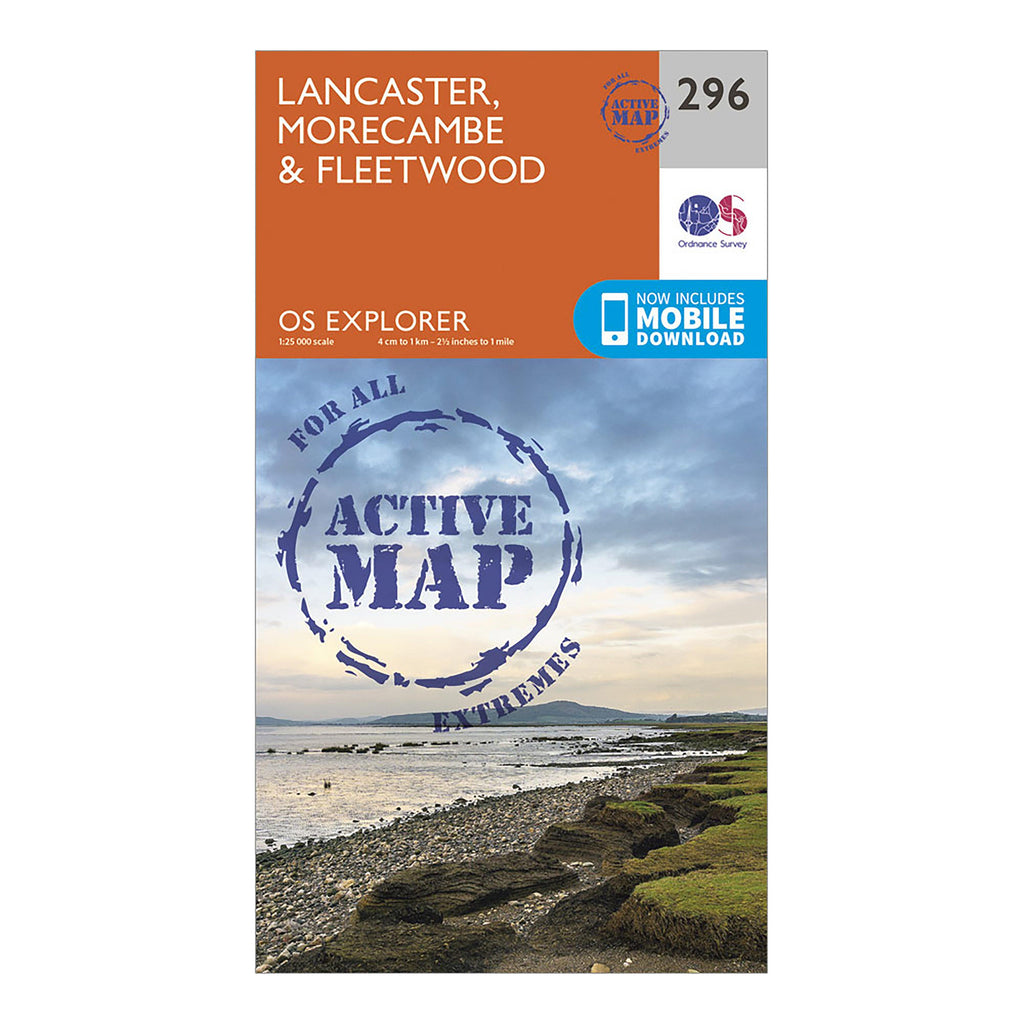 Os Map 296 Ordnance Survey Explorer Active 296 Lancaster, Morecambe & Fleetwood ...