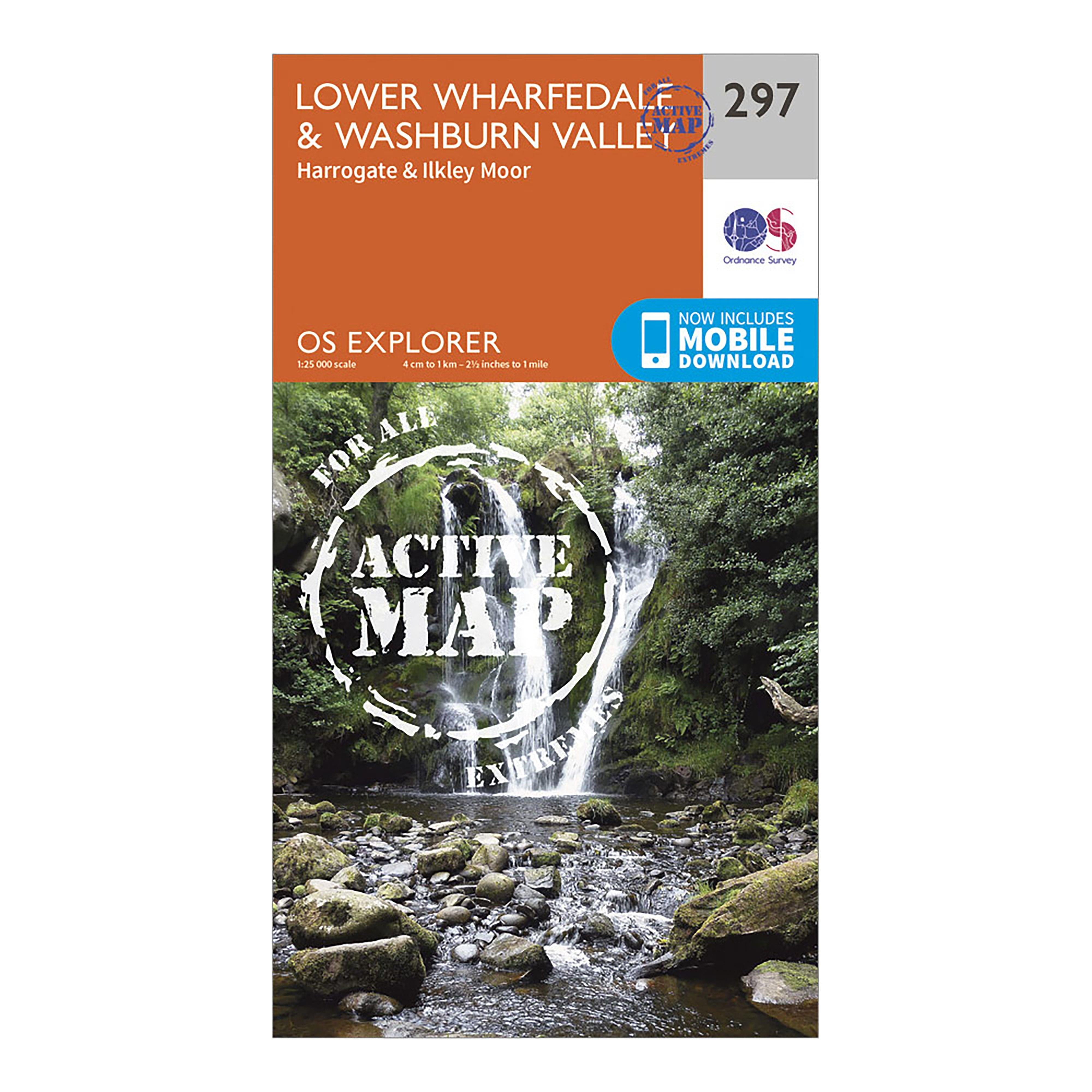 Explorer Active 297 Lower Wharfedale & Washburn Valley Map With Digital Version