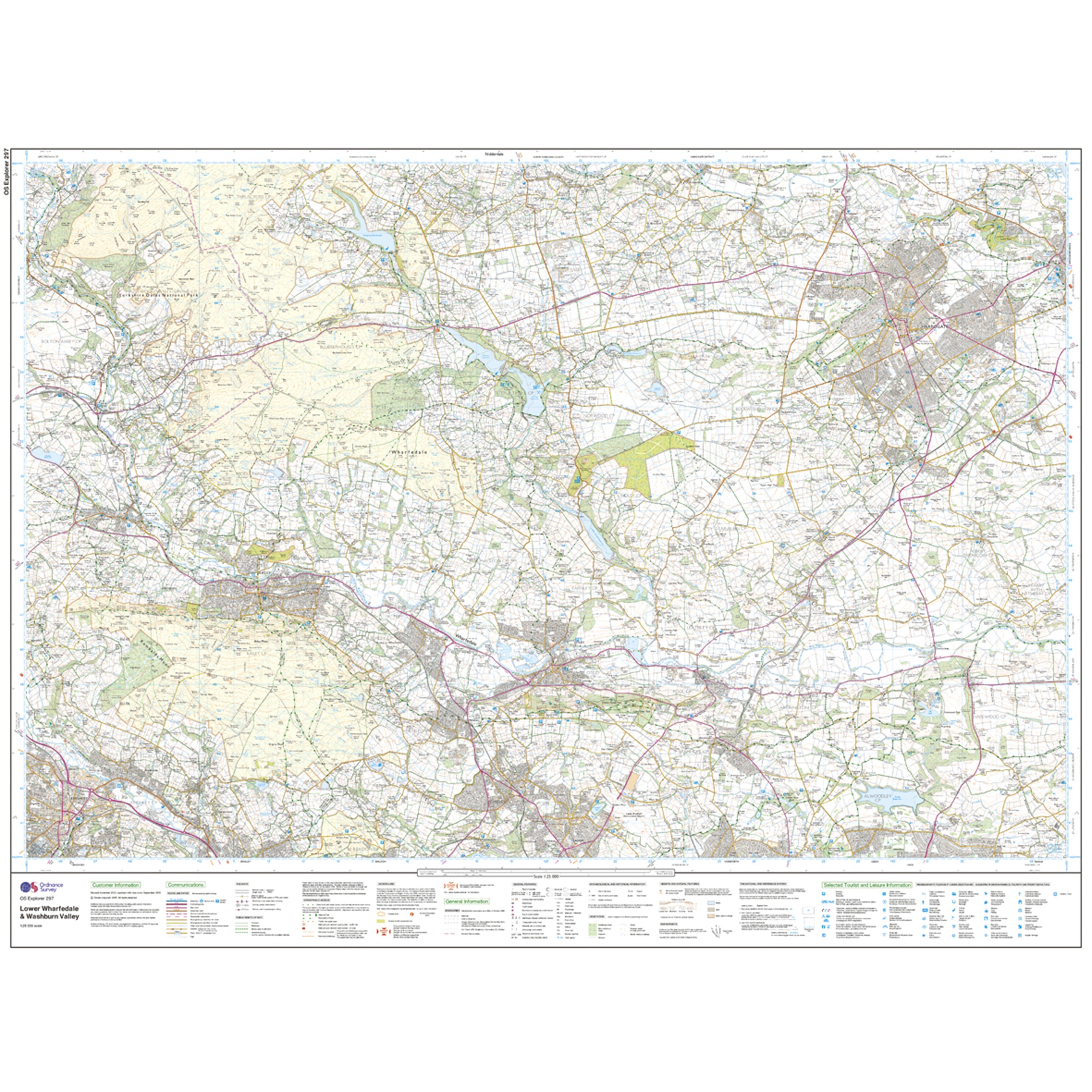 Explorer Active 297 Lower Wharfedale & Washburn Valley Map With Digital Version