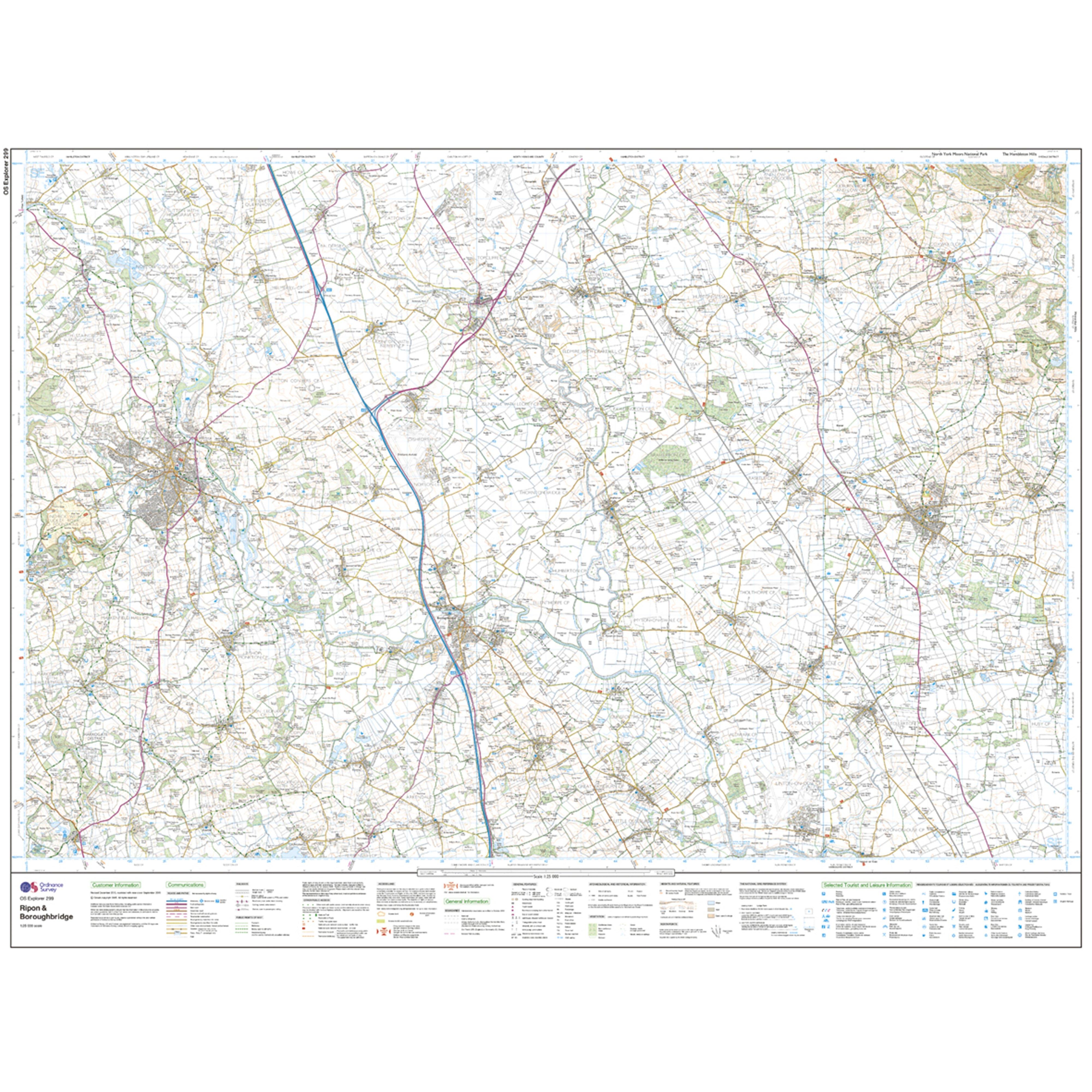 Explorer Active 299 Ripon & Boroughbridge Map With Digital Version