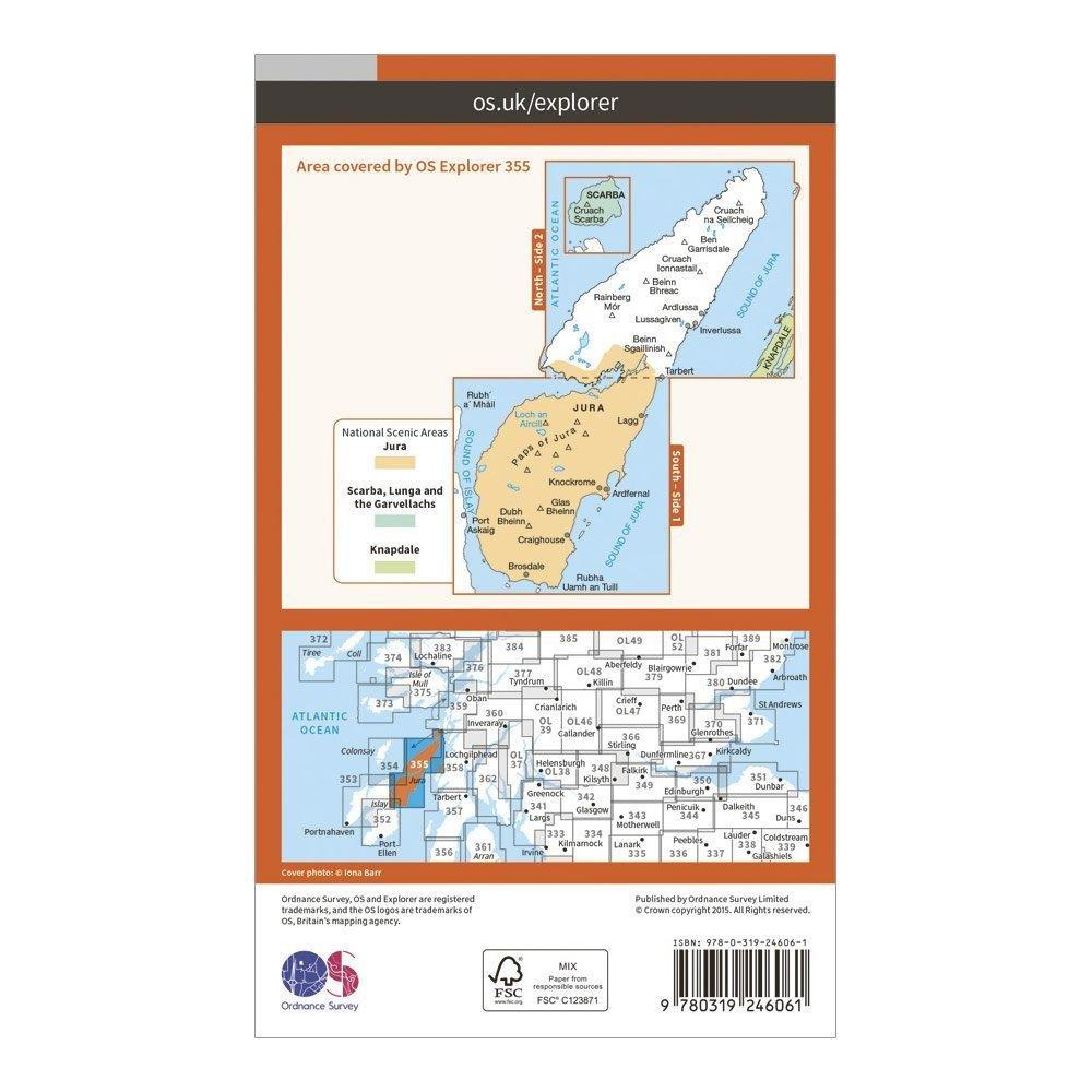 Explorer 355 Jura & Scarba Map With Digital Version