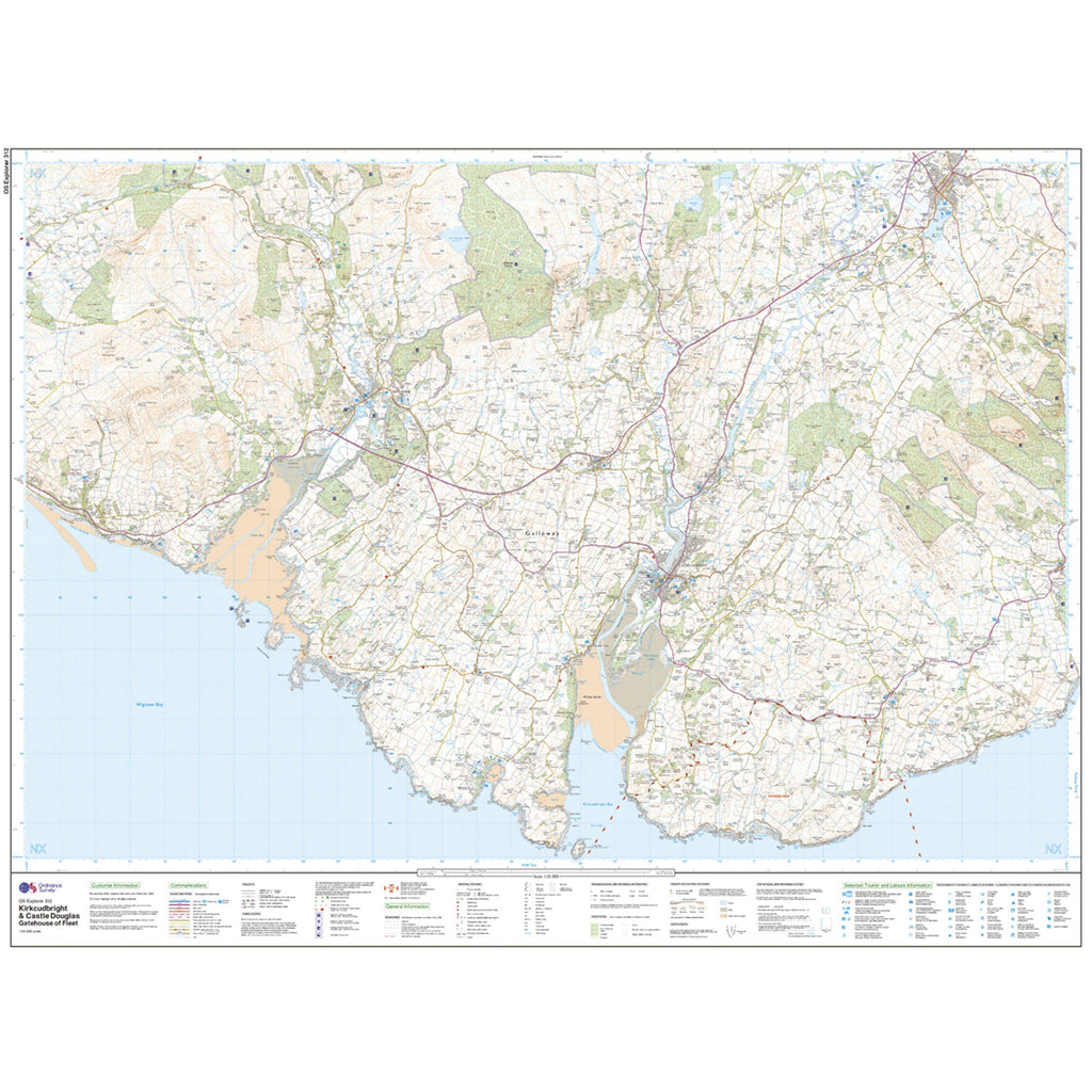 Explorer Active 312 Kirkcudbright & Castle Douglas Map With Digital Version