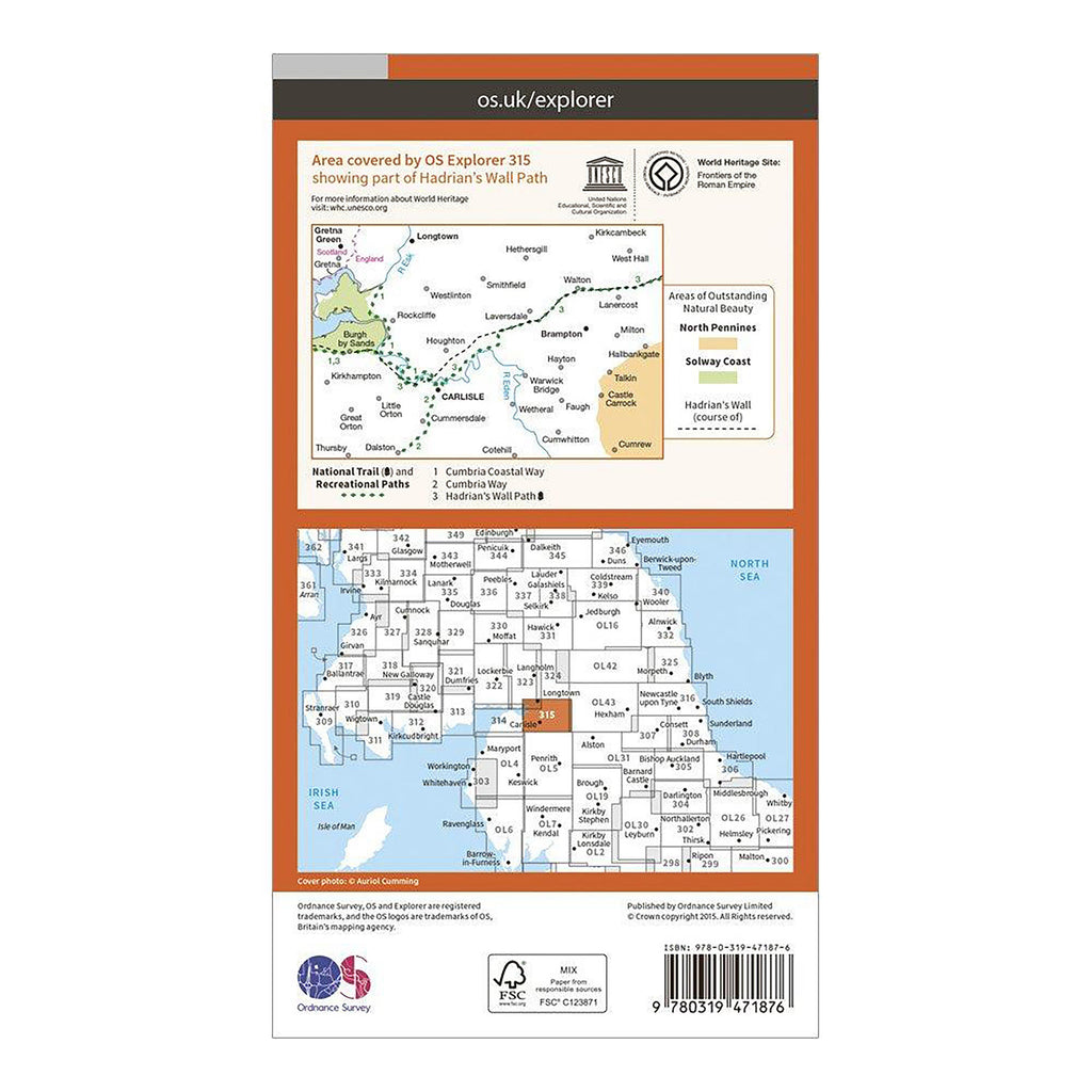 Explorer Active 315 Carlisle Map With Digital Version