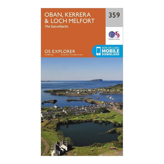 Explorer 359 Oban, Kerrera & Loch Melfort Map With Digital Version