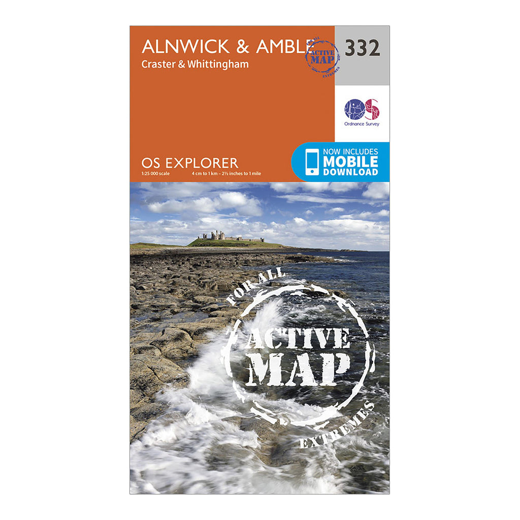 Explorer Active 332 Alnwick & Amble Map With Digital Version