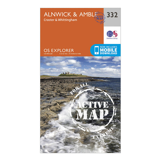 Explorer Active 332 Alnwick & Amble Map With Digital Version