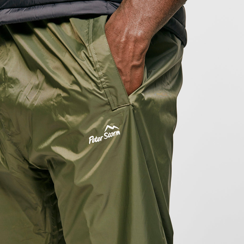 Mens Waterproof Packable Pants Green