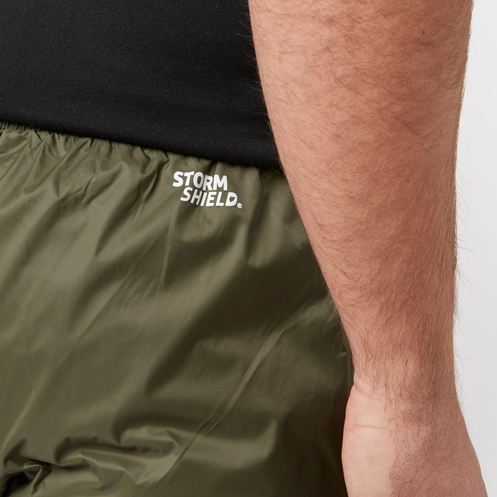 Mens Waterproof Packable Pants Green