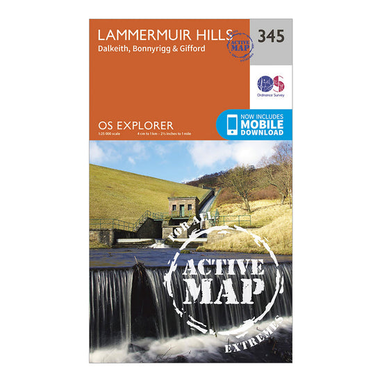 Explorer Active 345 Lammermuir Hills Map With Digital Version