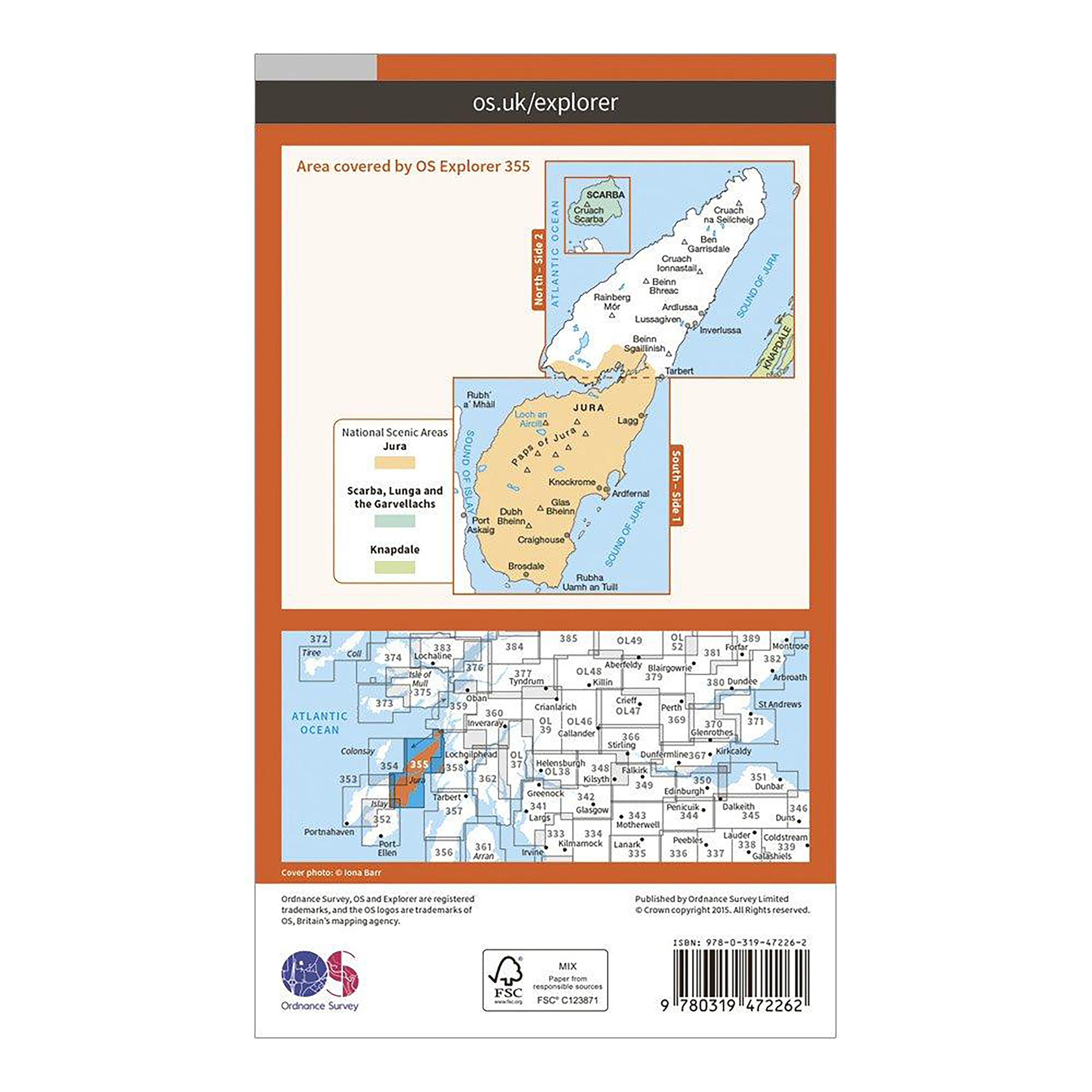 Explorer Active 355 Jura & Scarba Map With Digital Version