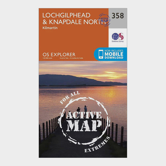 Explorer Active 358 Lochgilphead & Knapdale North Map With Digital Version