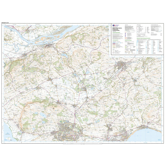 Explorer Active 370 Glenrothes North, Falkland & Lomond Hills Map With Digital Version
