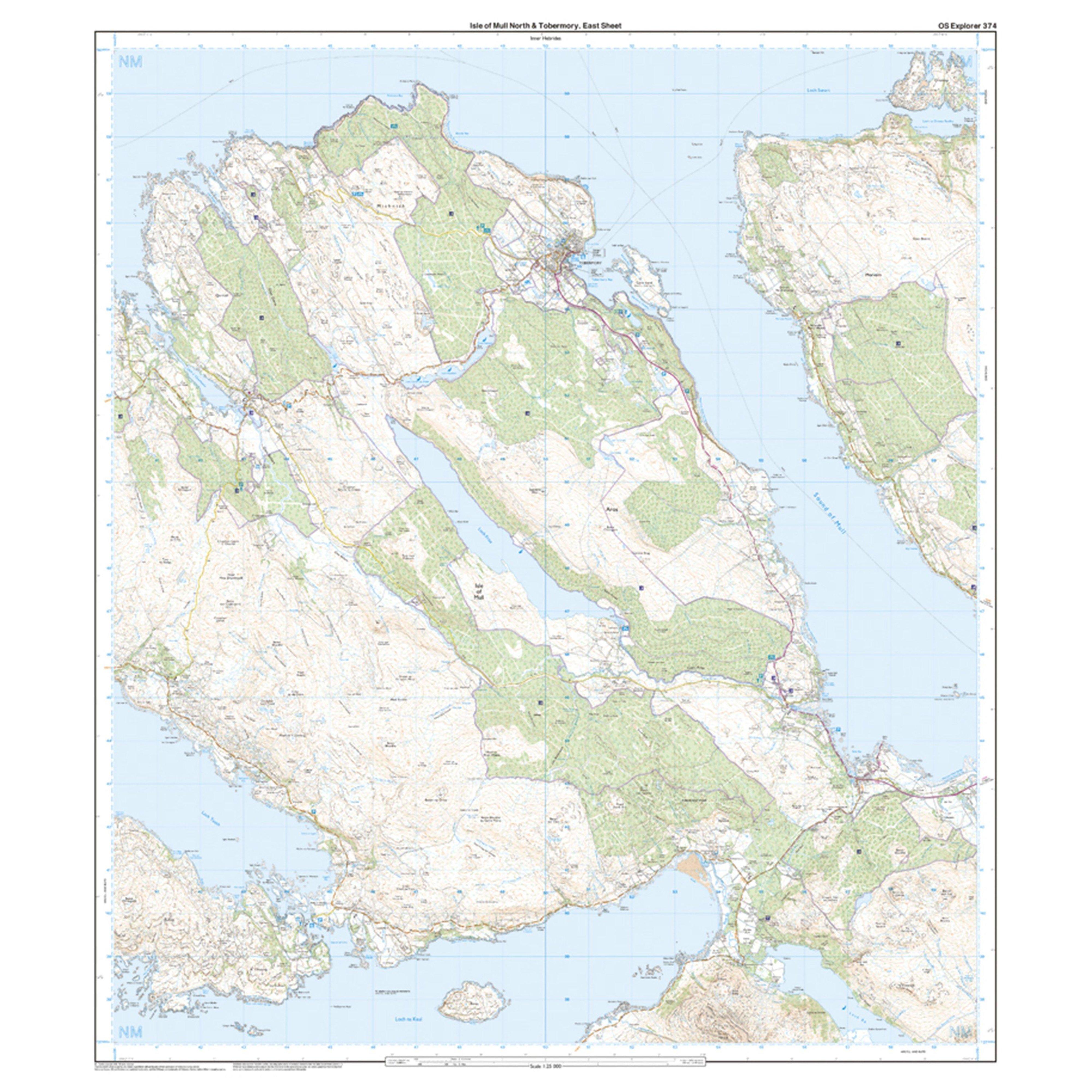 Explorer Active 374 Isle of Mull North & Tobermory Map With Digital Version