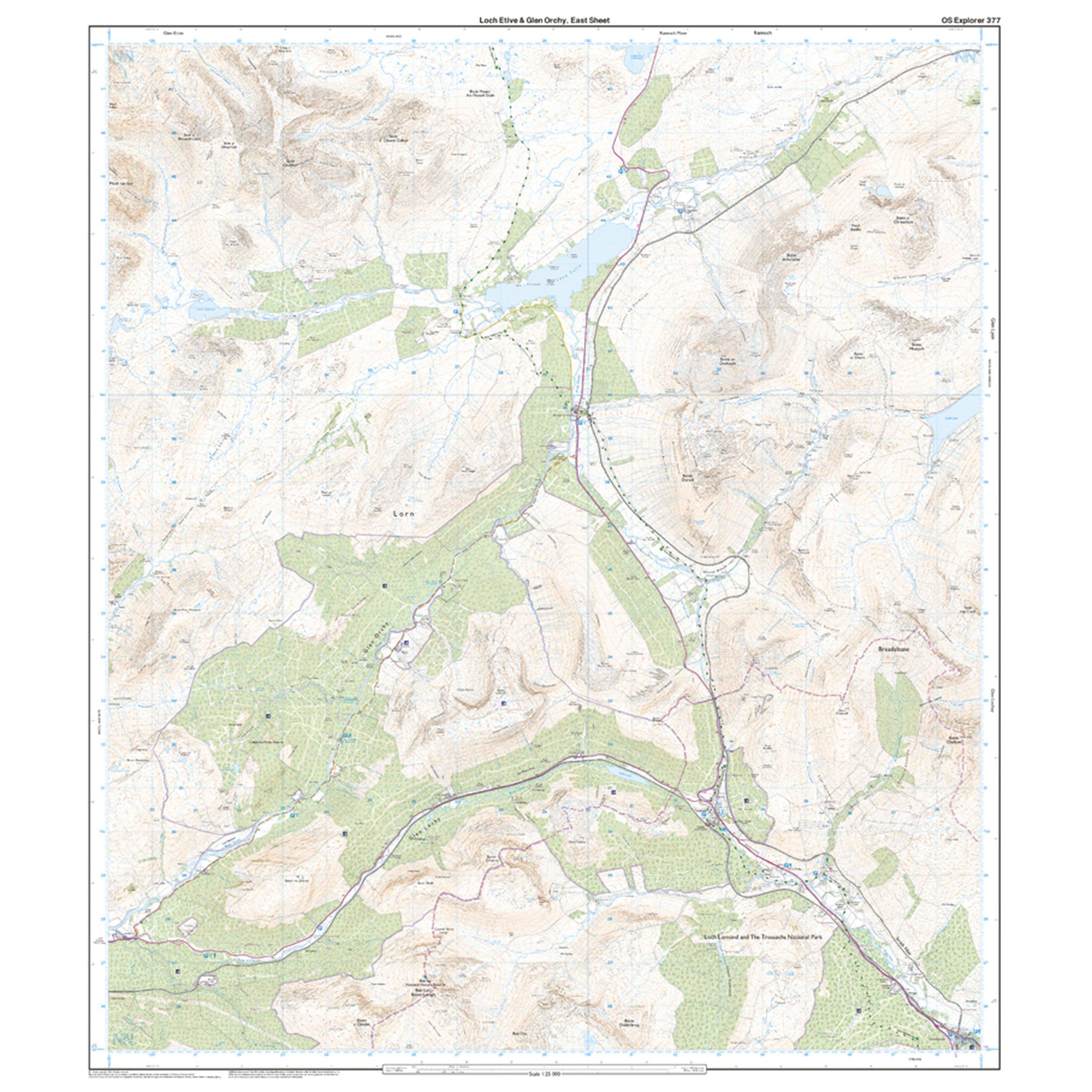 Explorer Active 377 Loch Etive & Glen Orchy Map With Digital Version