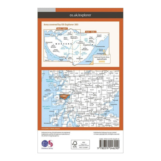 Explorer 383 Movern & Lochaline Map With Digital Version