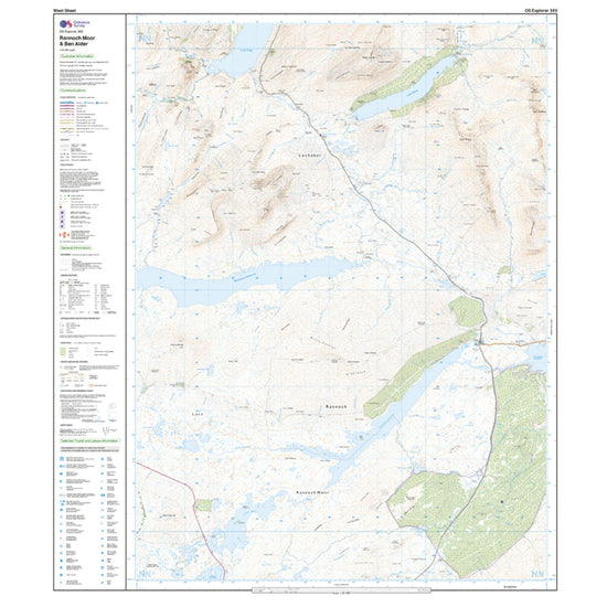 Explorer Active 385 Rannoch Moor & Ben Alder Map With Digital Version