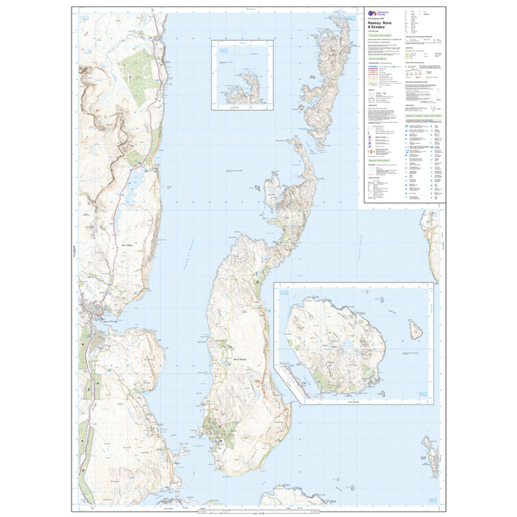 Explorer 409 Raasay, Rona & Scalpay Map With Digital Version