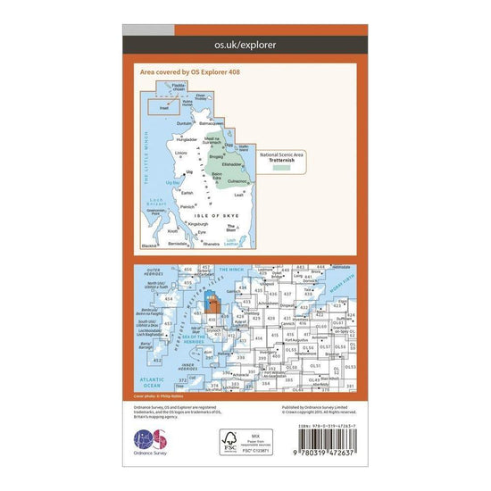 Explorer Active 408 Skye – Trotternish & The Storr Map With Digital Version