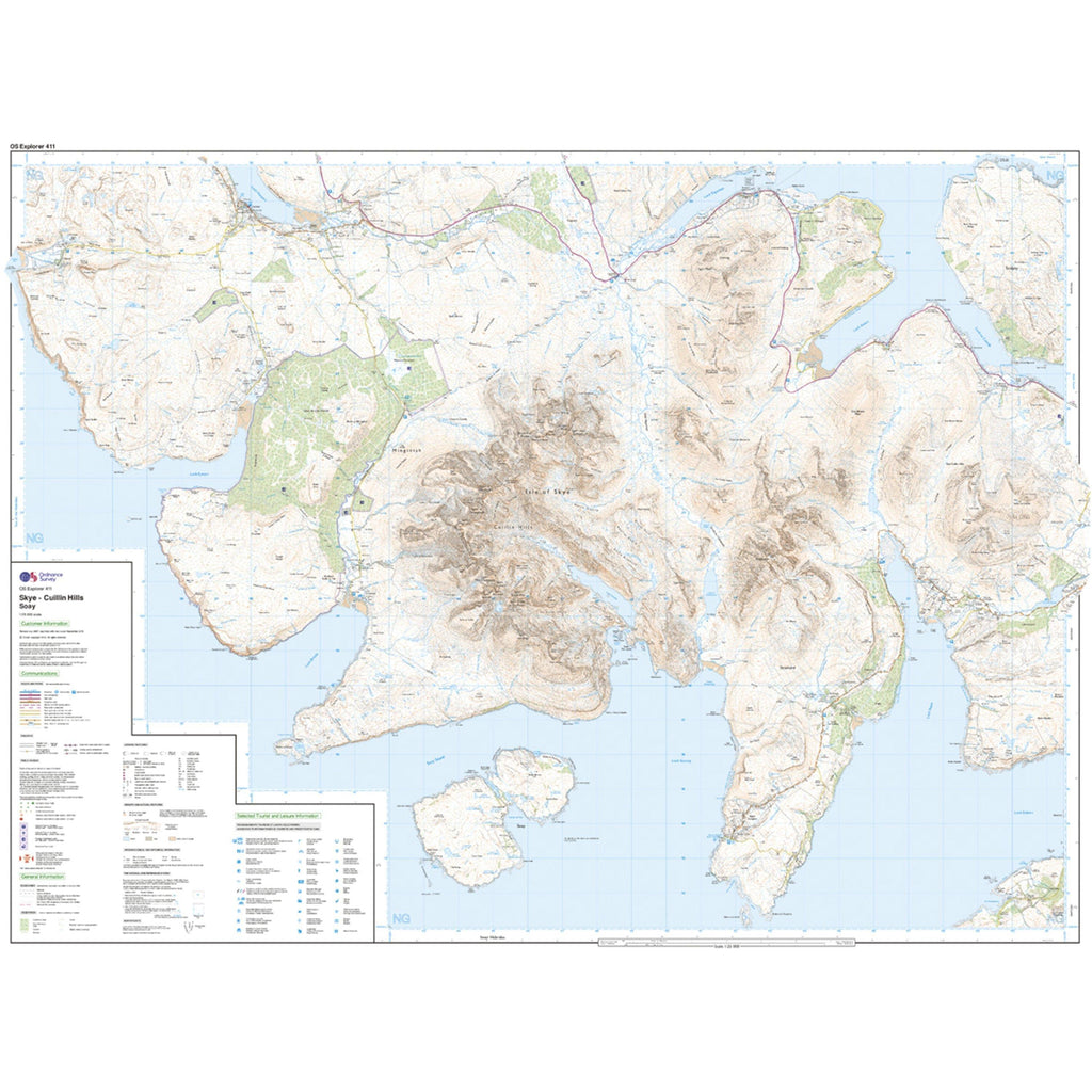 Explorer 411 Skye - Cuillin Hills Map With Digital Version