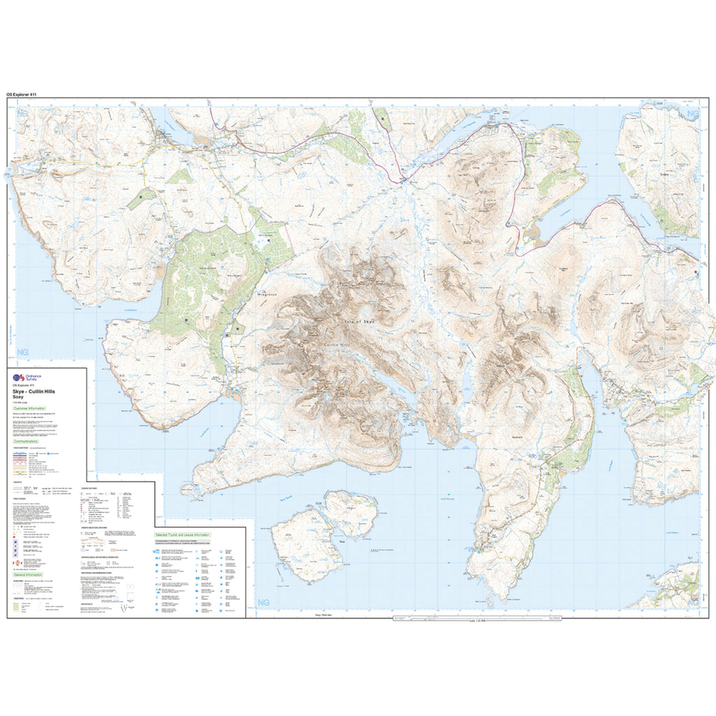 Explorer Active 411 Skye – Cuillin Hills Map With Digital Version
