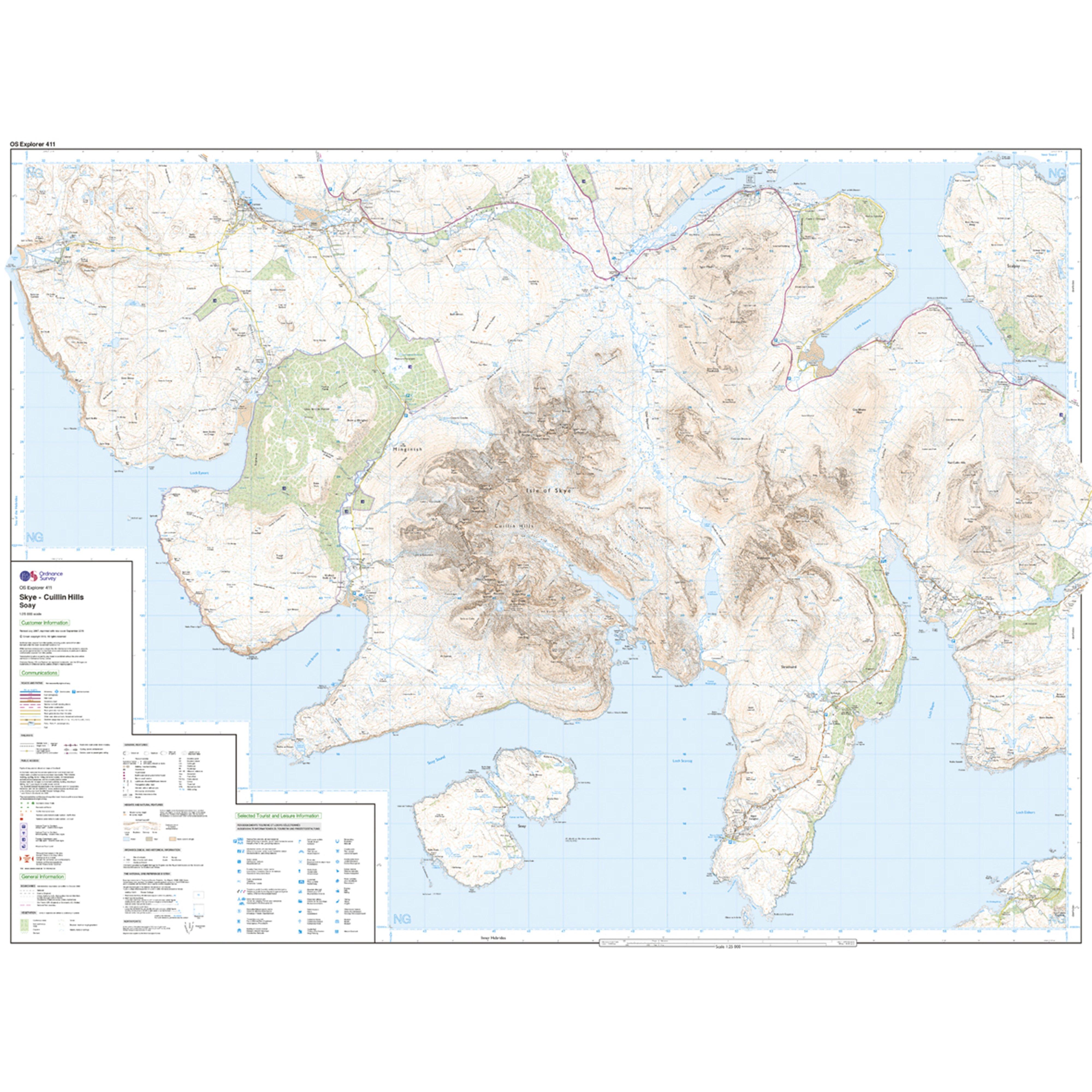 Explorer Active 411 Skye – Cuillin Hills Map With Digital Version