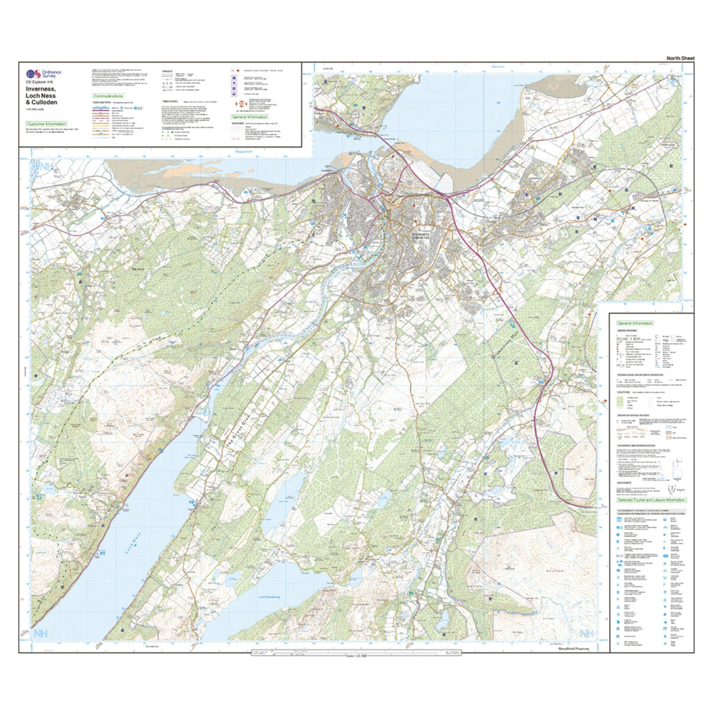 Explorer 416 Inverness, Loch Ness & Culloden Map With Digital Version