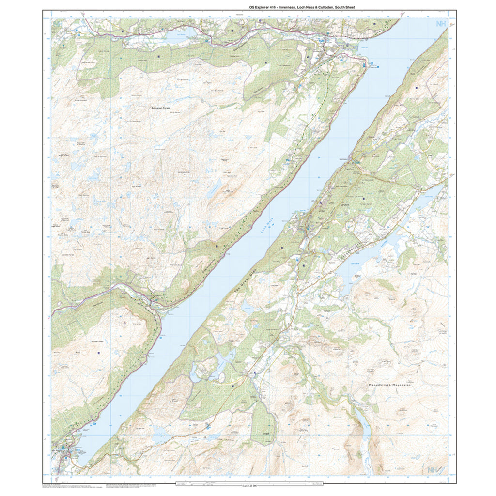 Explorer Active 416 Inverness, Loch Ness & Culloden Map With Digital Version