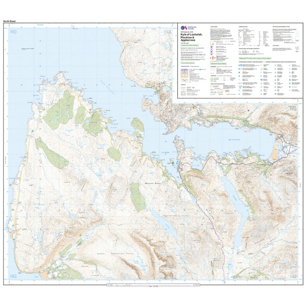 Explorer 428 Kyle of Lochalsh, Plockton & Applecross Map With Digital Version