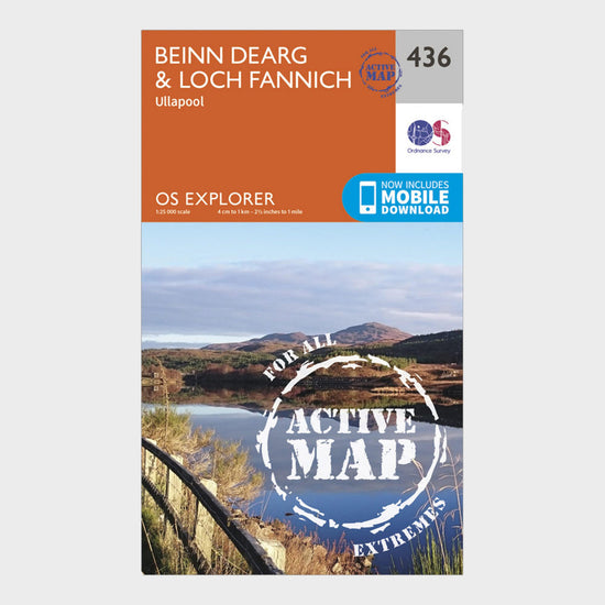 Explorer Active 436 Beinn Dearg & Loch Fannich Map With Digital Version