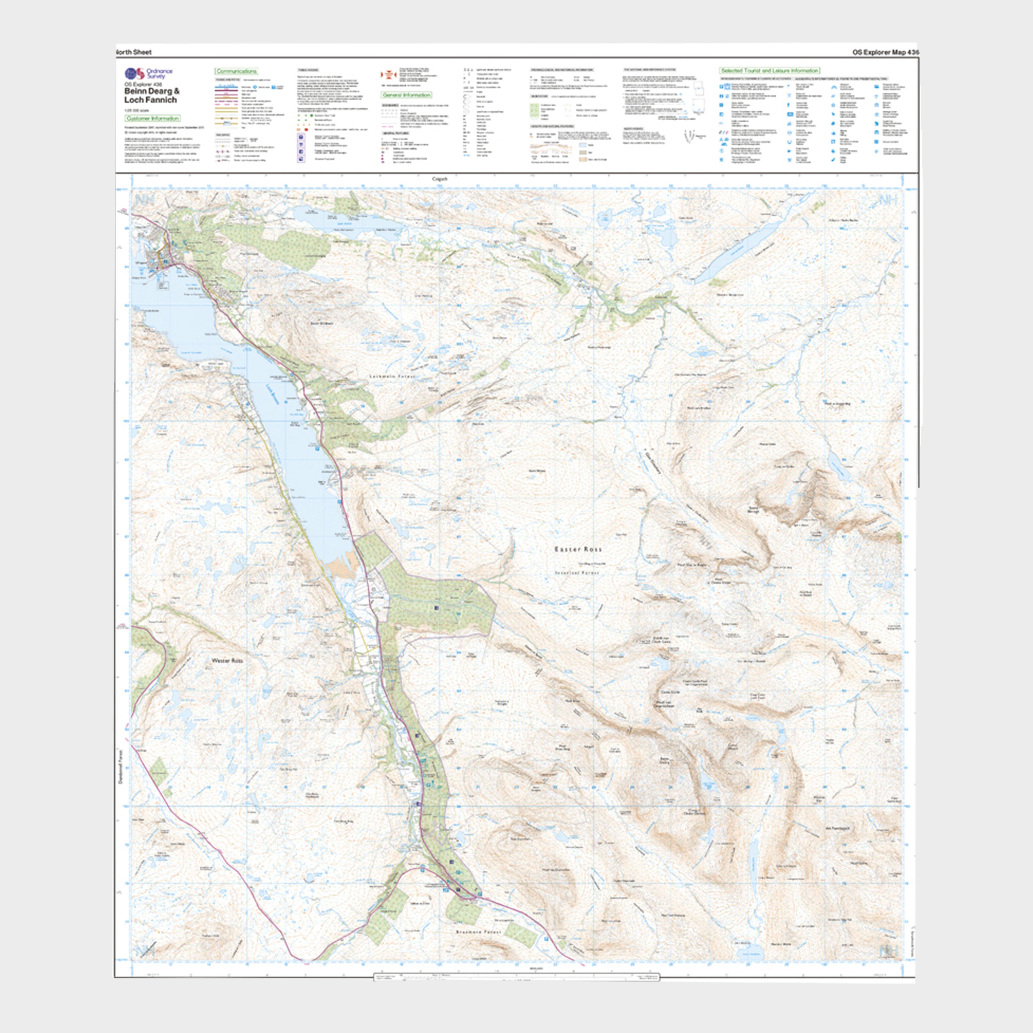 Explorer Active 436 Beinn Dearg & Loch Fannich Map With Digital Version