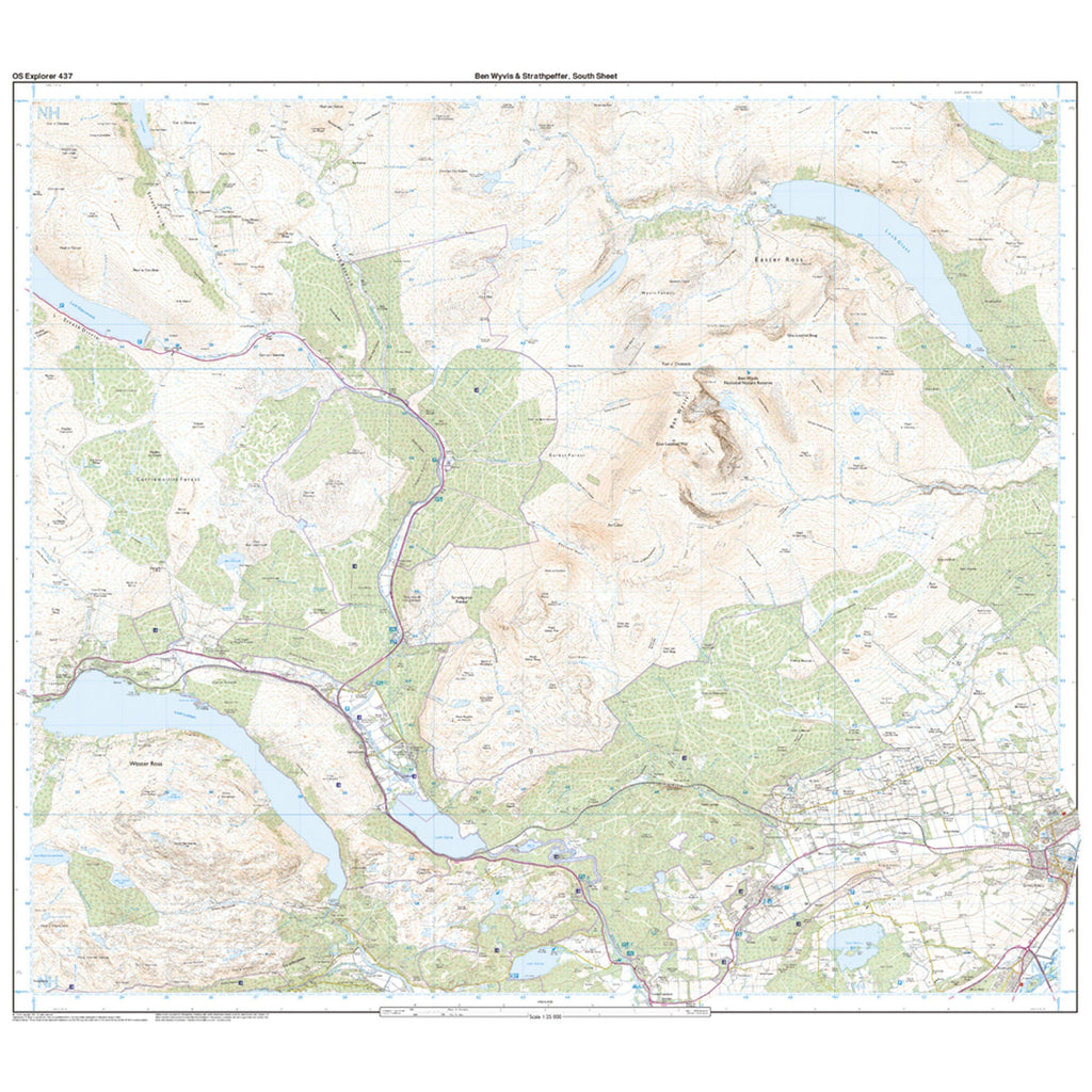 Explorer Active 437 Ben Wyvis & Strathpeffer Map With Digital Version