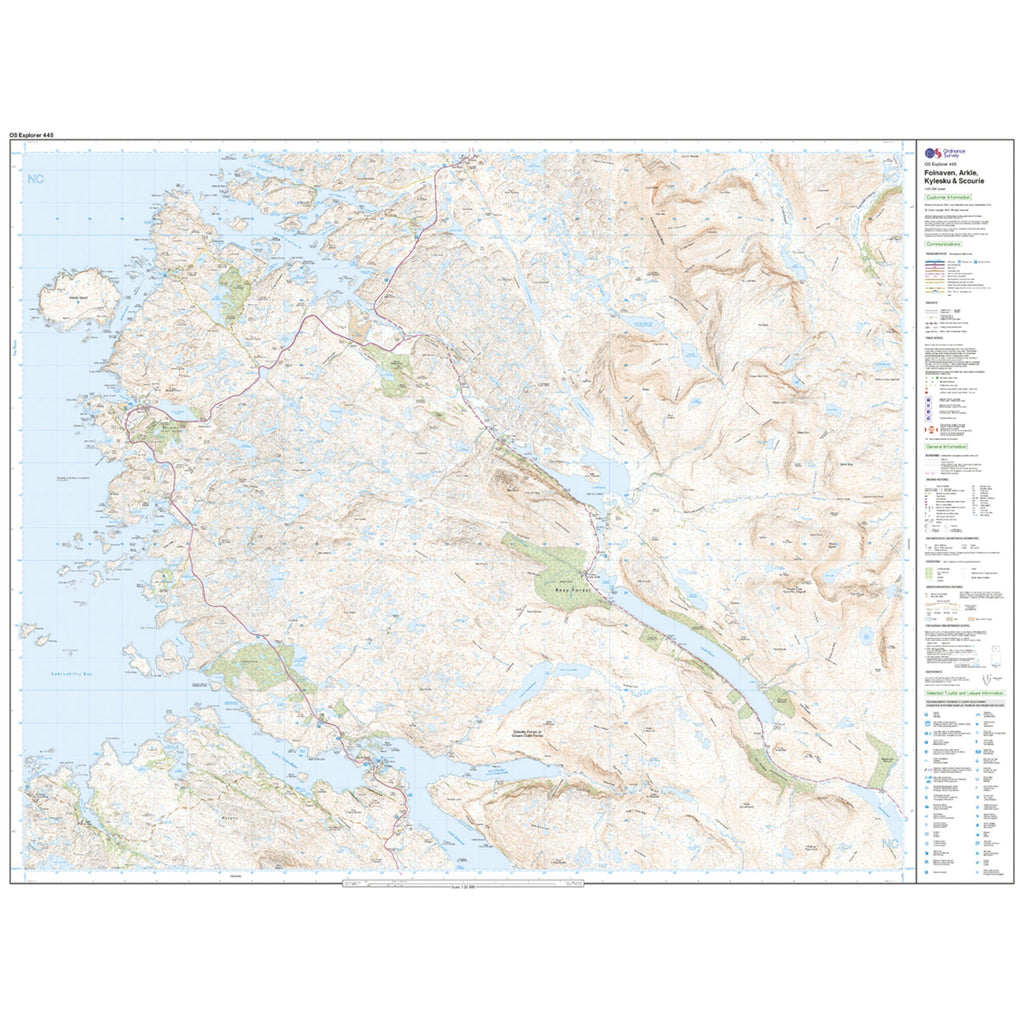 Explorer Active 445 Foinaven, Arkle, Kylesku & Scourie Map With Digital Version