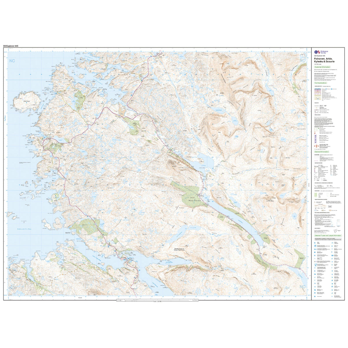 Explorer Active 445 Foinaven, Arkle, Kylesku & Scourie Map With Digital Version